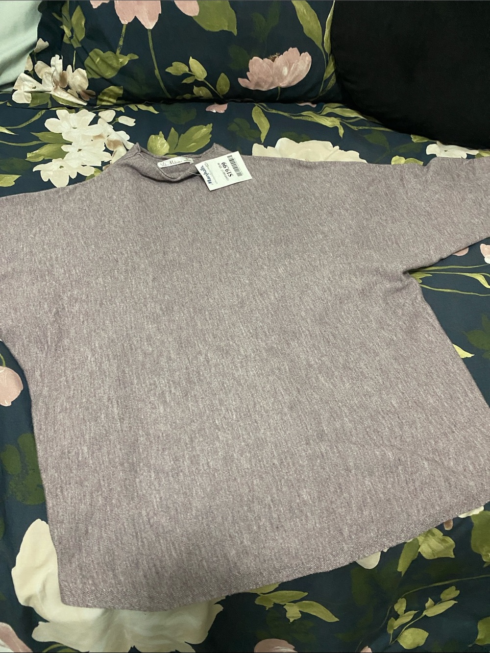 Cozy Mock Neck Sweater Top - Lavender Heather